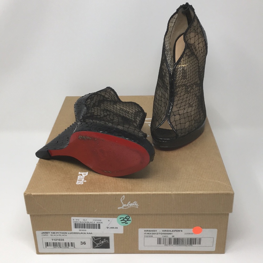 Christian Louboutin Janet 120mm Python Wedge - image 7